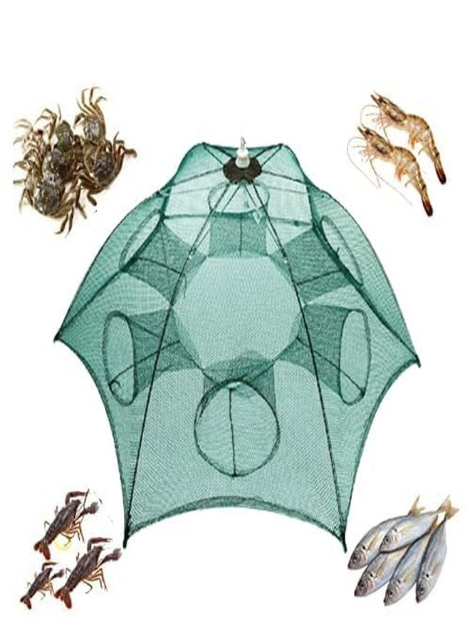 Fishnet 6 Pocket Umbrella Fishing Trap, 6mm Gap, Height 1.3ft, Curve 4ft, Radius 8.6ft, Pocket Round 1.8ft - Image 1