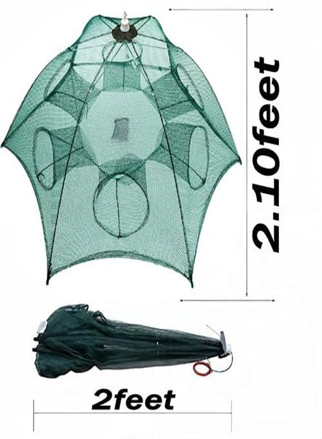 Fishnet 6 Pocket Umbrella Fishing Trap, 6mm Gap, Height 1.3ft, Curve 4ft, Radius 8.6ft, Pocket Round 1.8ft - Image 2