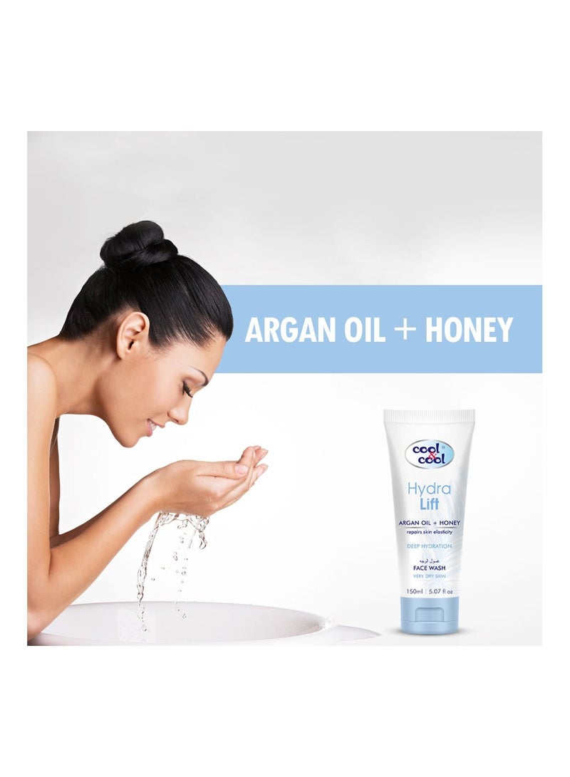 كول اند كول غسول الوجه هيدرا ليفت من كول آند كول 150 مل - تركيبة مرطبة مع زيت الأرغان والعسل، خالي من البارابين، ترطيب عميق وخالي من البارابين، يعيد مرونة البشرة - Image 3