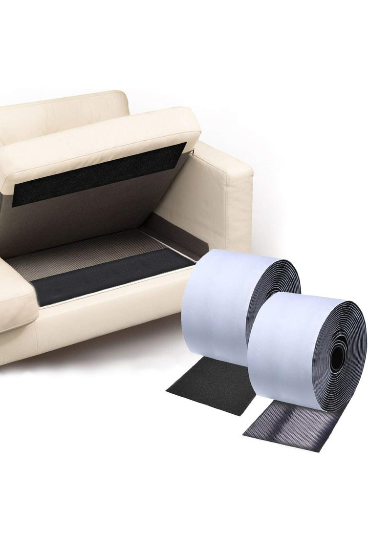 Couch Cushion Non Slip Pads for Reduce Couch Cushions Sliding，Hook and Loop Tape with Adhesive for Smooth Surfaces - Image 1