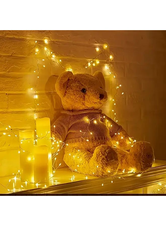 Warm White 500cm USB Remote Control Firecracker Fairy Lights 8 Modes Indoor Decor - Image 5