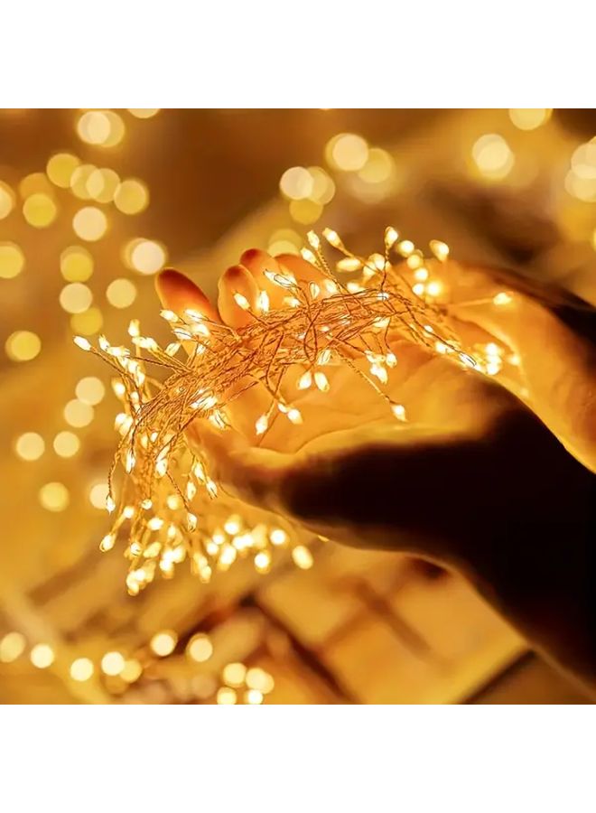 Warm White 500cm USB Remote Control Firecracker Fairy Lights 8 Modes Indoor Decor - Image 2
