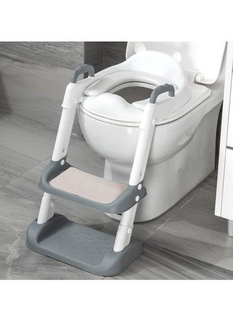 Potty Training Toilet Seat with Step Stool Ladder-Easy to Assemble