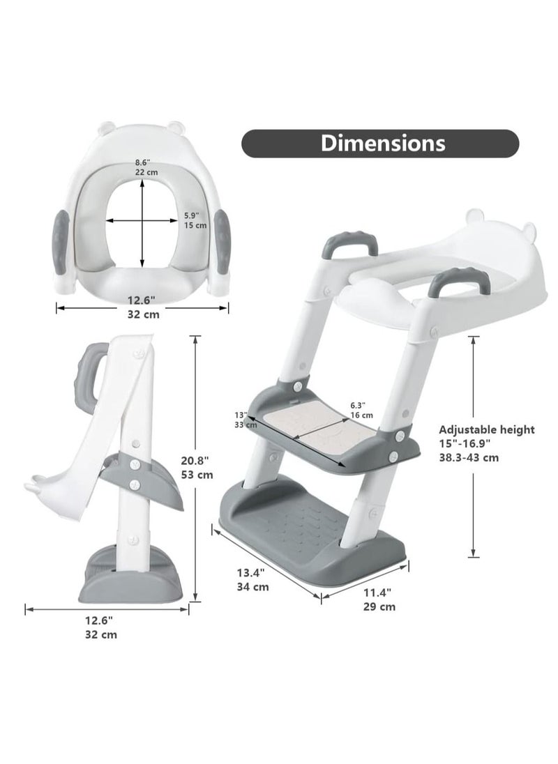 Gonice - Potty Training Toilet Seat with Step Stool Ladder-Easy to Assemble - Image 1