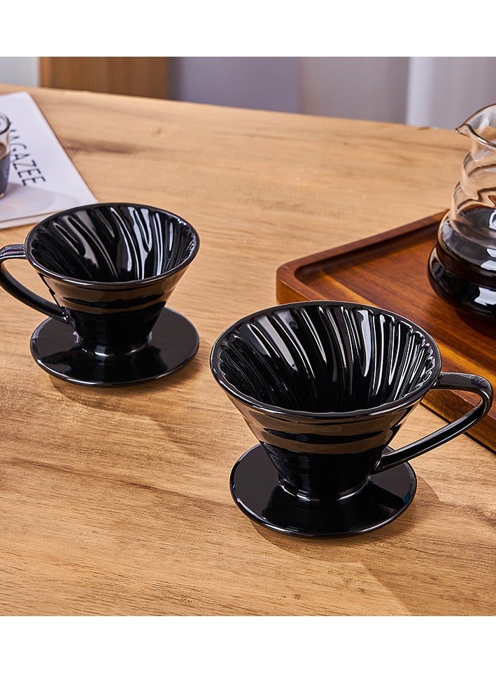 EXCLIFE V-shaped ceramic filter cup - black (large) - Image 2