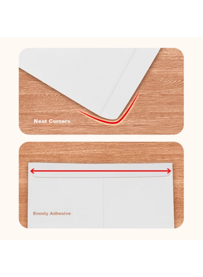 Simaa 50 Sheets No. 6 White Blank Envelopes, 230*120mm Doent Folders, Invoice And Payroll Envelopes, 25084 - Image 4