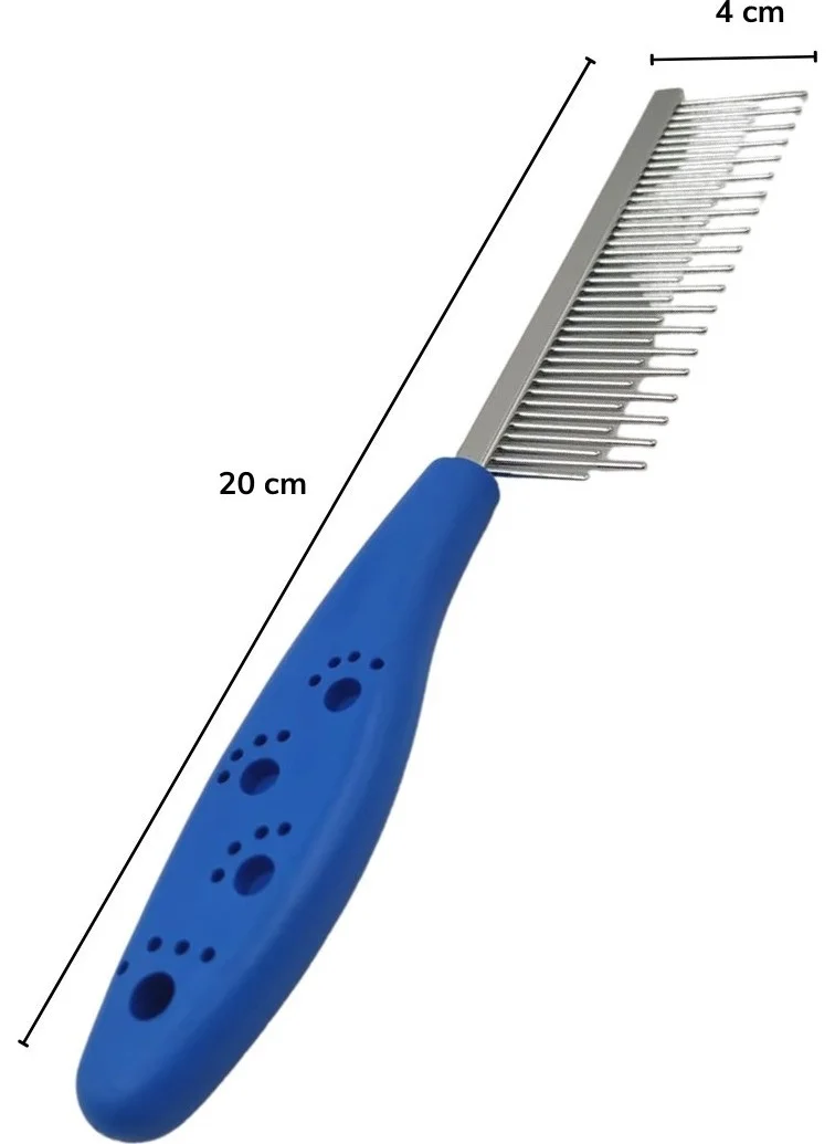 5 دي ام De-hairing Cat Dog Comb Single Sided Metal Toothed Pet Grooming Brush