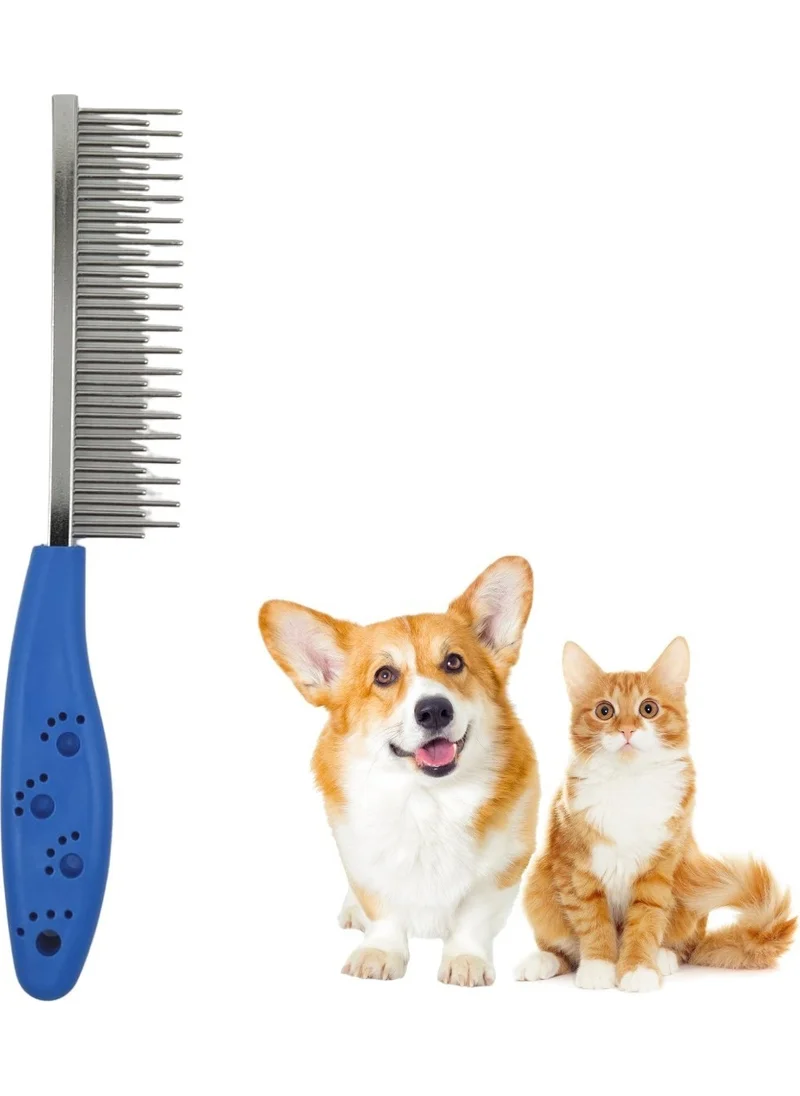5 دي ام De-hairing Cat Dog Comb Single Sided Metal Toothed Pet Grooming Brush
