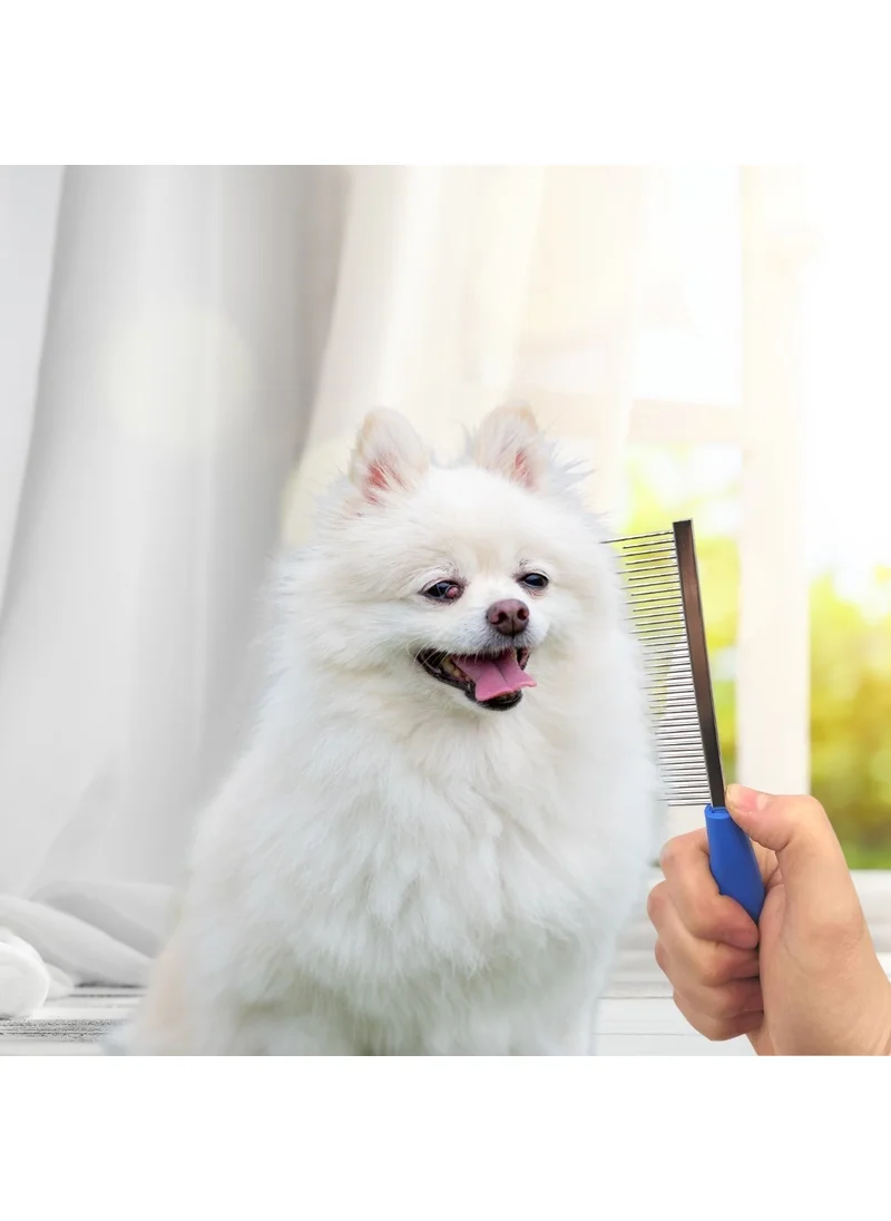 5 دي ام De-hairing Cat Dog Comb Single Sided Metal Toothed Pet Grooming Brush