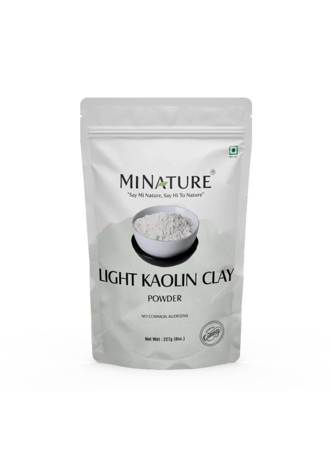 minature mi nature Light Kaolin Clay Powder | Pure & Natural | For Facial Clay Mask, Exfoliator| 227g (8oz) (0.5 lb) - Image 1