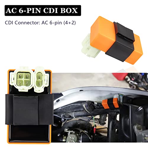 GDDGHS GY6 150cc Ignition Coil Kit for 150cc 125cc 50cc ATV Quad Go Kart Moped Scooter, High performance GY6 Ignition Coil, 6 Pin AC CDI Box, Voltage Regulator, Rectifier Solenoid relay&A7TC Spark Plug - Image 4