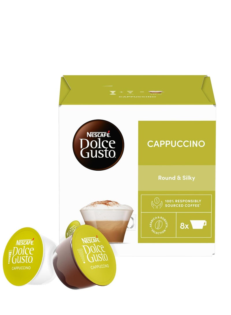 nescaf_dolce_gusto Cappuccino 16 Coffee Capsules 186.4g Pack of 3 - Image 2