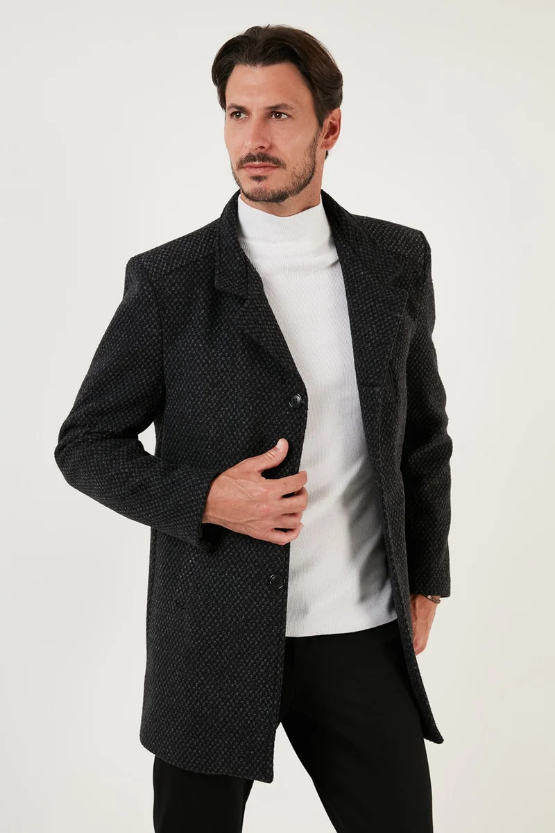 Buratti Buttoned Melted Slim Fit Cashew Coat Men's Coat 5840099N