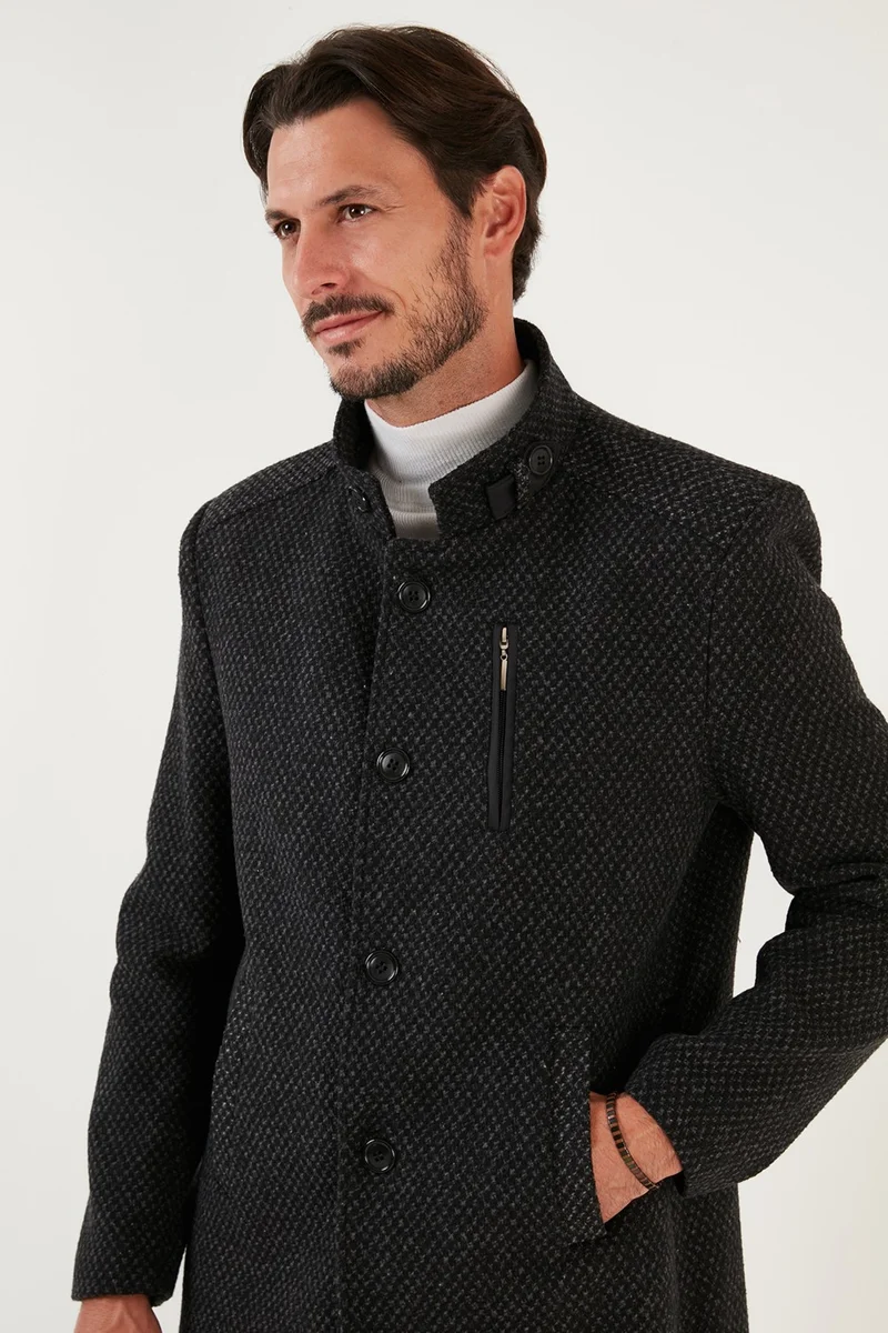 Buratti Buttoned Melted Slim Fit Cashew Coat Men's Coat 5840099N