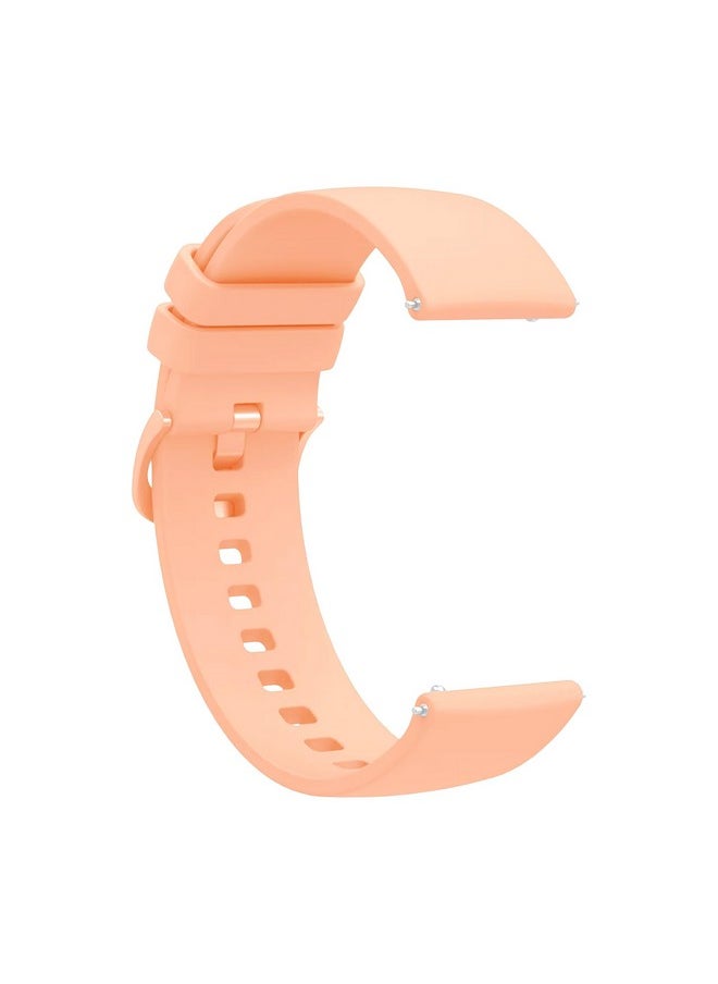 ACM ACM Watch Strap Silicone Belt 20mm compatible with Noise Noisefit Diva 2 Smartwatch Color Hook Band Creame Pink  - Image 2