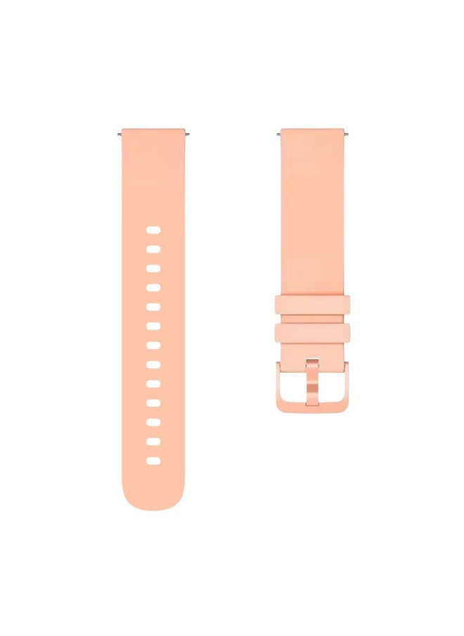 ACM ACM Watch Strap Silicone Belt 20mm compatible with Noise Noisefit Diva 2 Smartwatch Color Hook Band Creame Pink  - Image 3