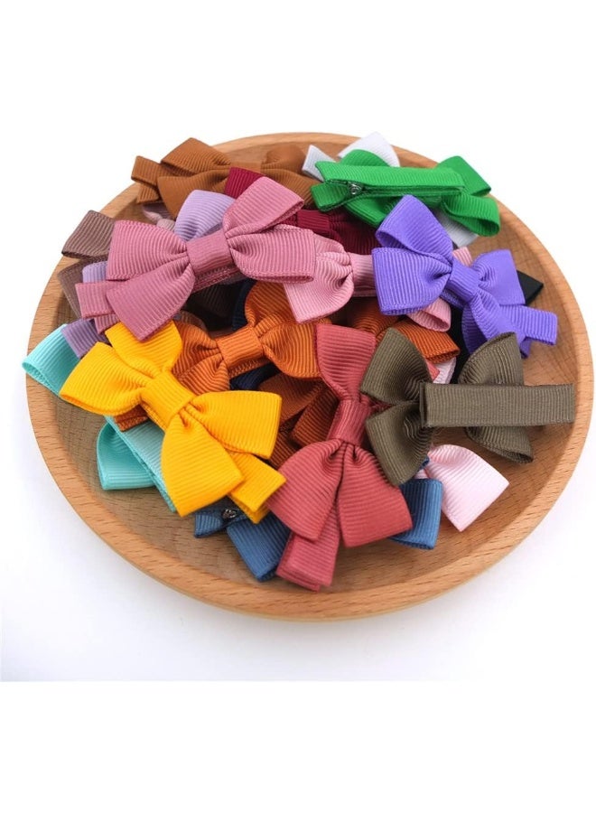 Baily Baby Hair Clips Tiny Hair Bow Alligator Clips for Toddler Baby Girls Fine Hair Pins in Fringe Bangs - Image 3