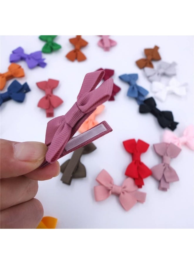 Baily Baby Hair Clips Tiny Hair Bow Alligator Clips for Toddler Baby Girls Fine Hair Pins in Fringe Bangs - Image 5