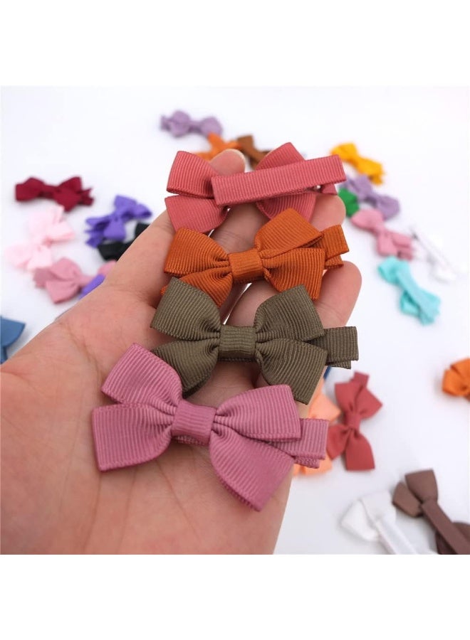 Baily Baby Hair Clips Tiny Hair Bow Alligator Clips for Toddler Baby Girls Fine Hair Pins in Fringe Bangs - Image 2