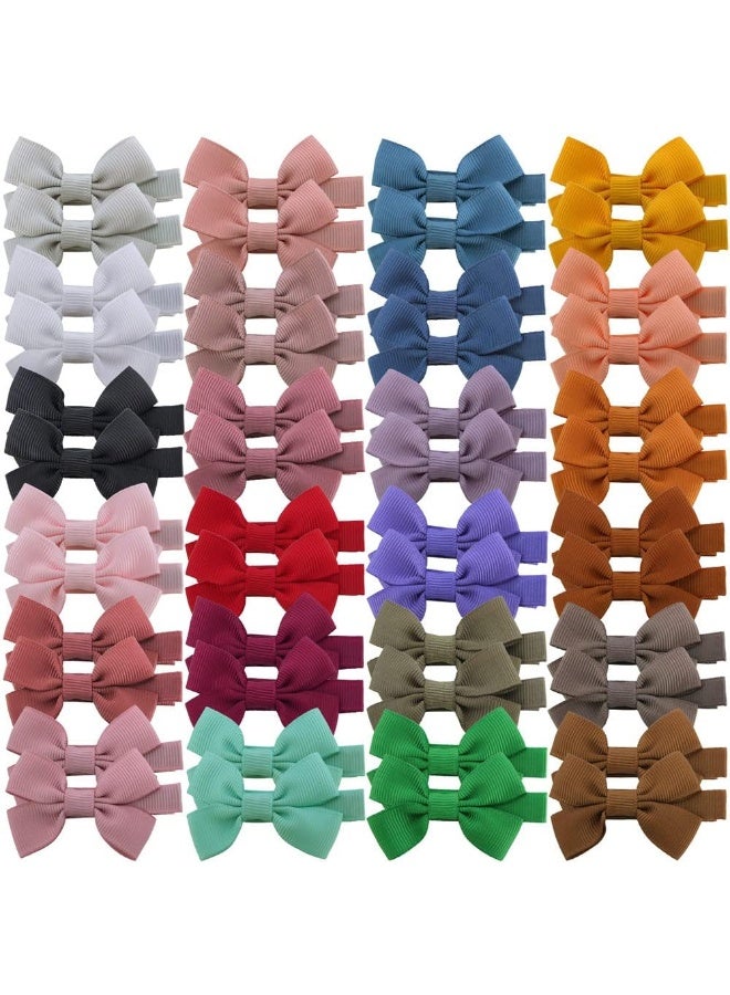 Baily Baby Hair Clips Tiny Hair Bow Alligator Clips for Toddler Baby Girls Fine Hair Pins in Fringe Bangs - Image 1