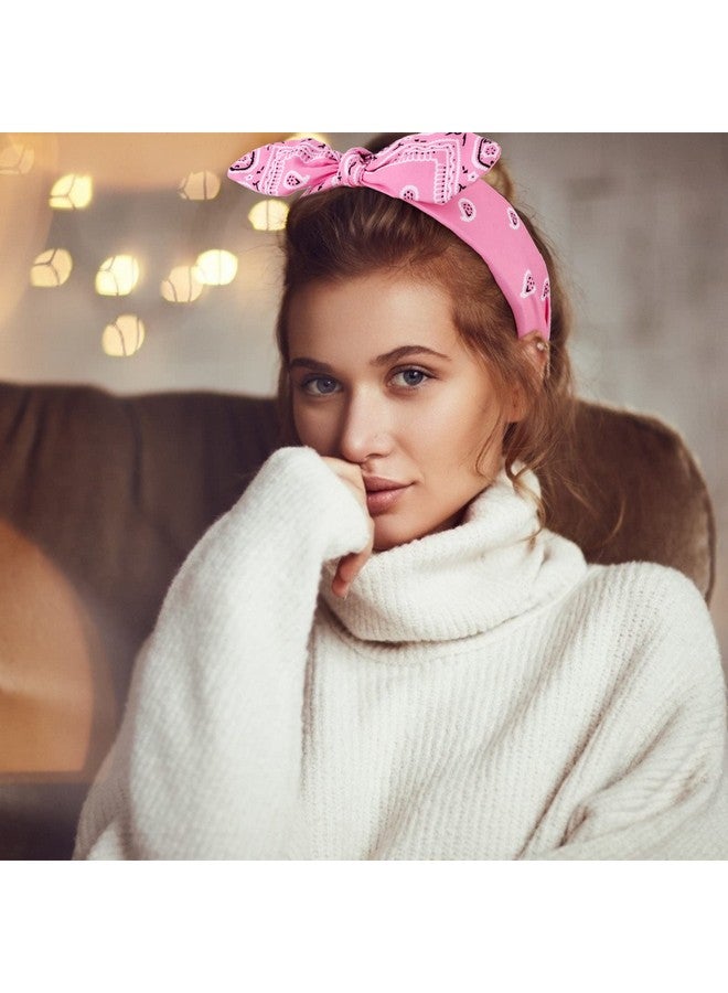 Jaciya Bandana Bow Headbands For Women Wide Headband Bunny Ears Headband Girls Hair Accessories - Image 5