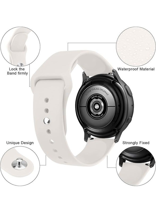 ELTRAZONE Starlight Soft Silicone Sport Band for Samsung Galaxy Watch 6 (40mm/44mm) & Galaxy Watch 6 Classic (43mm/47mm) - 20mm Replacement Strap for Men & Women - Image 2