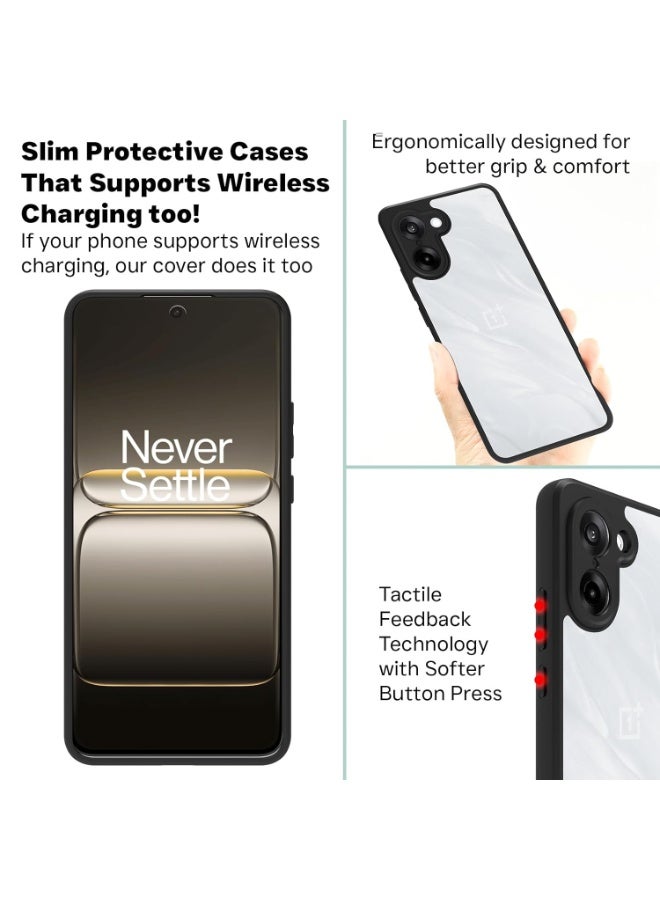 Case for OnePlus Nord CE 5 Shockproof Crystal Clear Hard Back Cover Anti-Yellowing Case 360 Degree Protection TPU Bumper Transparent Back Cover Case for OnePlus Nord CE 5 - Image 5