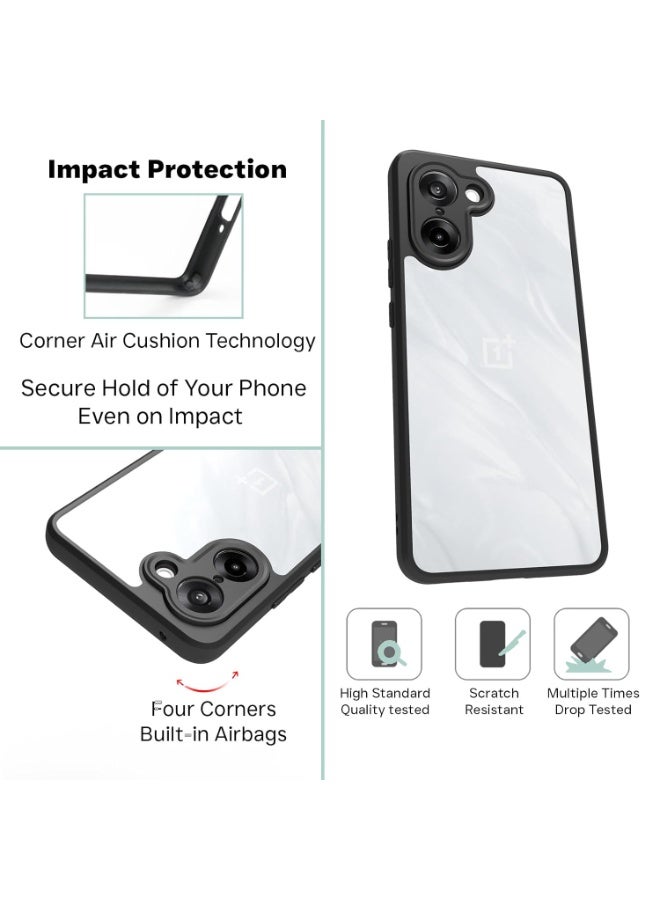Case for OnePlus Nord CE 5 Shockproof Crystal Clear Hard Back Cover Anti-Yellowing Case 360 Degree Protection TPU Bumper Transparent Back Cover Case for OnePlus Nord CE 5 - Image 3