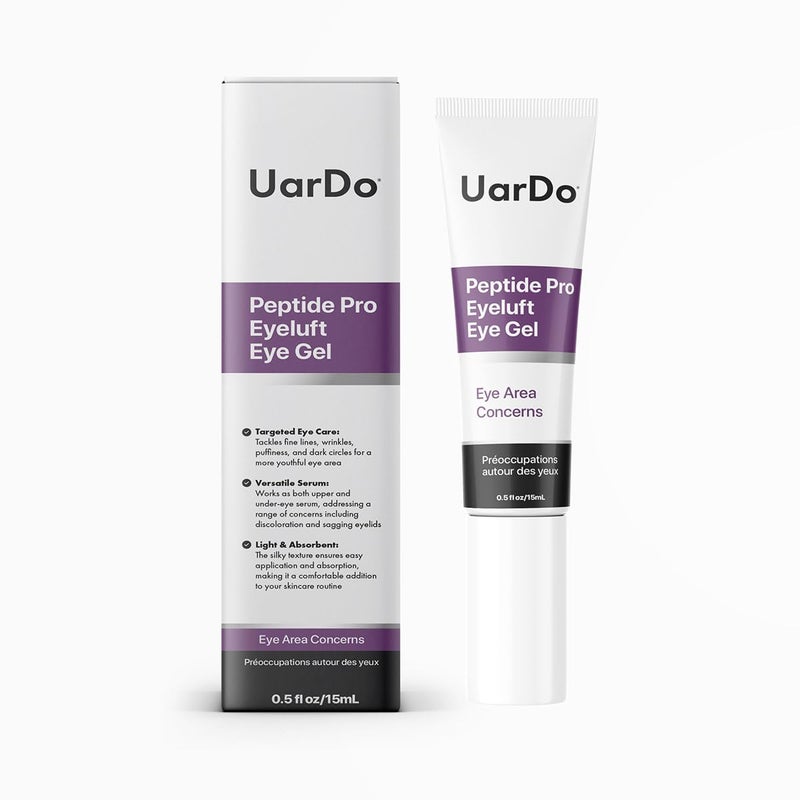 Uardo Peptide Pro Eyeluft Eye Gel 05 Fl Oz 15ml usn113 For All Skin Types Targets Signs of Aging Helps with Puffy Eyes Wrinkles For Women and Men - Image 4