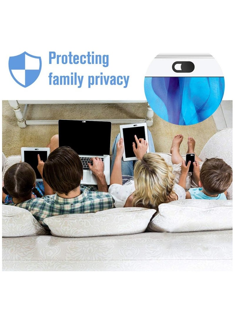 KASTWAVE - Webcam Cover Slide, 12 Pack Phone Camera Cover, Ultra-Thin for Laptop, iMac, MacBook Pro, Mac, Computer, Smart Phone, Tablets Slider Camera Blocker Protect Your Privacy & Security (Black) - Image 1