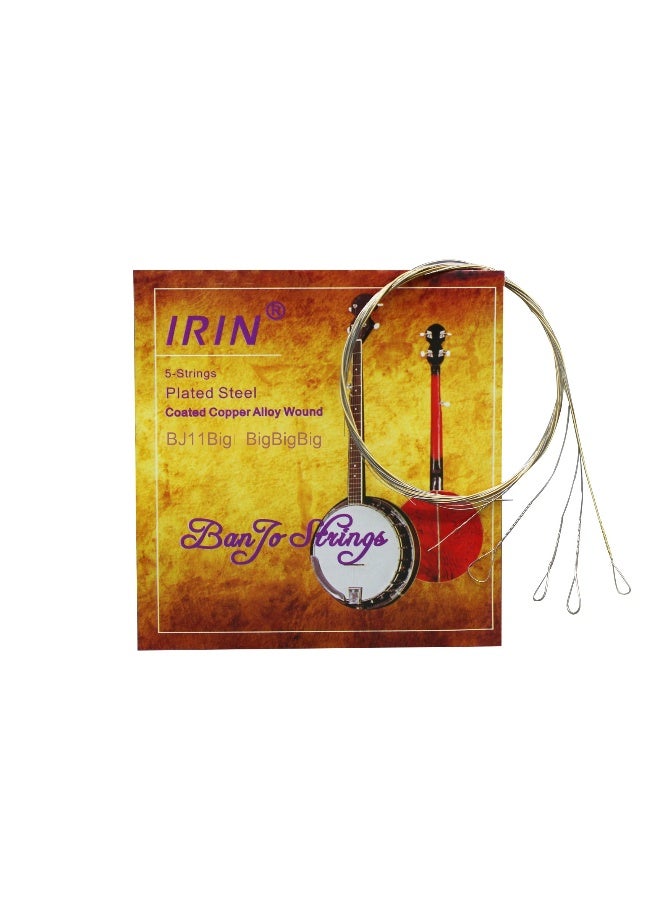 IRIN IRIN BJ11 Five-String Banjo Strings - High-Quality Coated Bright Strings - Image 2