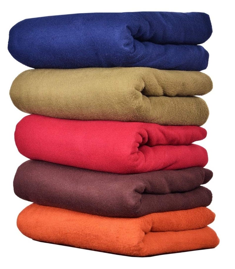 Goyal's Plain Fleece Double Bed All Season Blanket/Comforter/Dohar 250 TC, 88x88 Inches - Pack of 5 - Solid Colors - Image 1