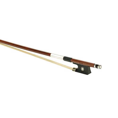 M MI & VI MI&VI NB-510 Brazilwood Violin Bow (1/2 Size) with Ebony Frog | Octagonal Silver Mount | Well Balanced | Light Weight | Real Mongolian Horse Hair - MIVI Music - Image 3