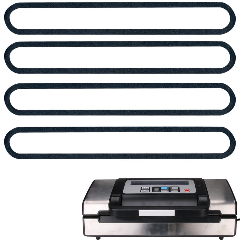 ziHenryDa 4 Pack Foam Replacement Gaskets compatible with Deluxe Food VS-12 Vacuum Sealer,Replacement Gaskets for Deluxe Food VS-12 Vacuum Sealer (13.5 * 1.76 * 0.36) - Image 1