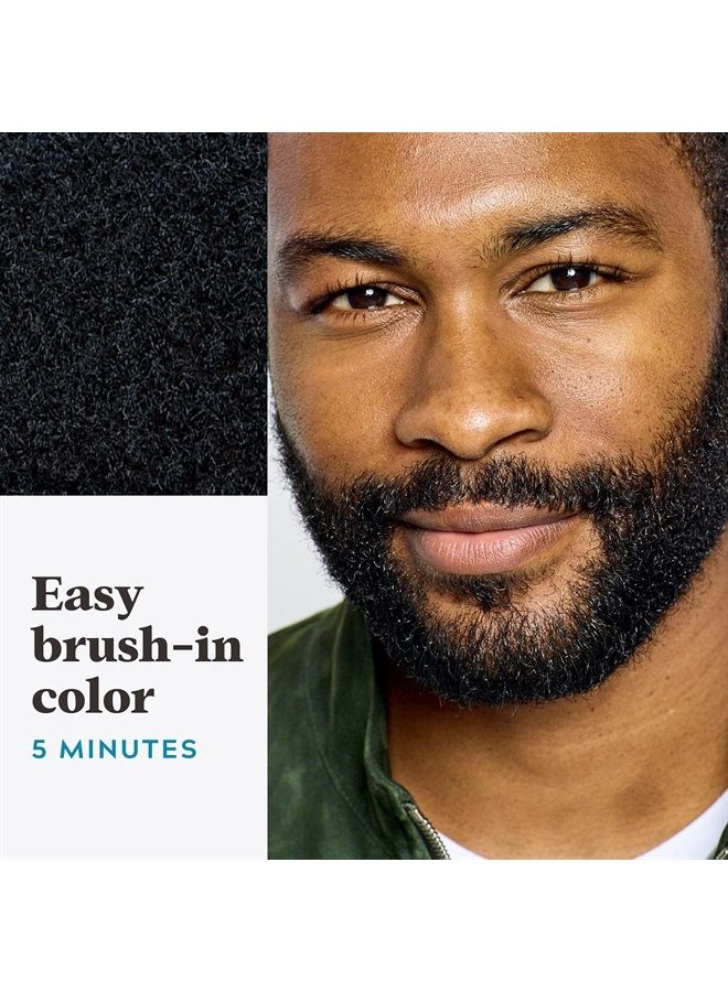 Just For Men Just For Men Mustache & Beard, Beard Dye for Men with Brush Included for Easy Application, With Biotin Aloe and Coconut Oil for Healthy Facial Hair - Jet Black, M-60, Pack of 1  - Image 1