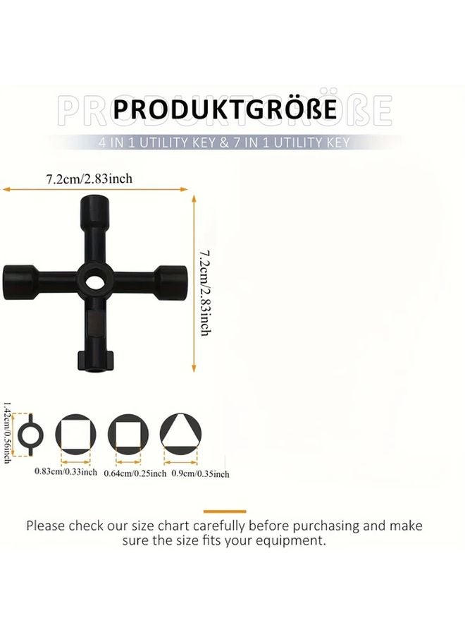 8 قطع مجموعة مفاتيح صنبور عالمية 4 في 1 وجع خدمة لسدادات عدادات المياه الكهربائية - Image 5