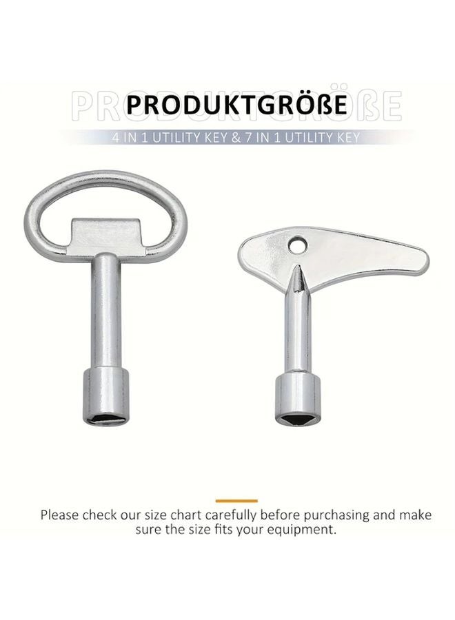 8 قطع مجموعة مفاتيح صنبور عالمية 4 في 1 وجع خدمة لسدادات عدادات المياه الكهربائية - Image 4