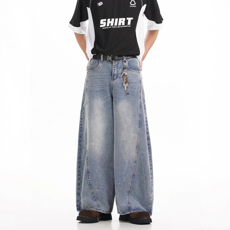 Unisex Classic Denim Jeans Loose Fit Daily Outdoor Wear - Image 3