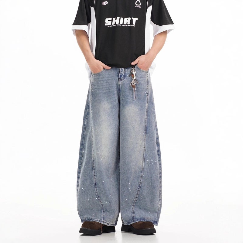 Unisex Classic Denim Jeans Loose Fit Daily Outdoor Wear - Image 2