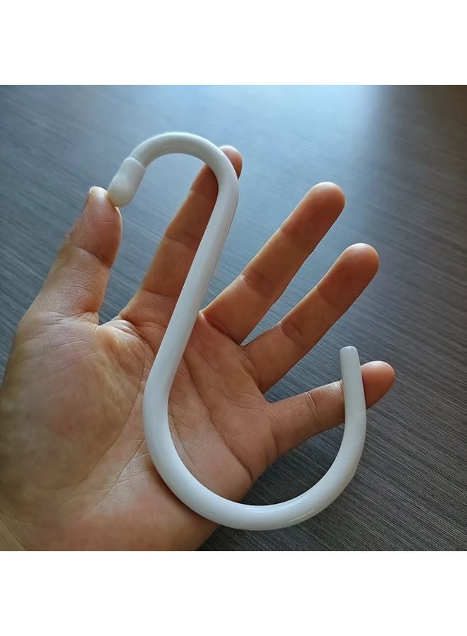 5pcs White S Shaped Heavy Duty Hooks for Hanging Plants Clothes Bags Kitchen Garden - Image 5