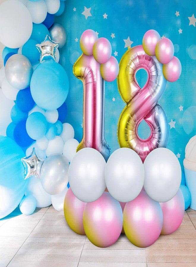 OFFCUP Helium Balloons, 40 Inches Number Balloons 13, Foil Balloons Birthday Balloon Large Numbers Balloons for Birthday Wedding Party Decorations Celebration Supplies (Gradient) - Image 5
