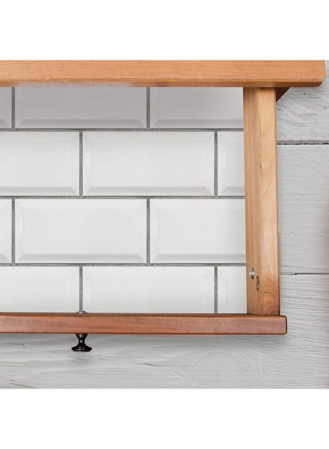 Raxoom White Subway Tile Peel and Stick Giant Wall Decals - Image 1