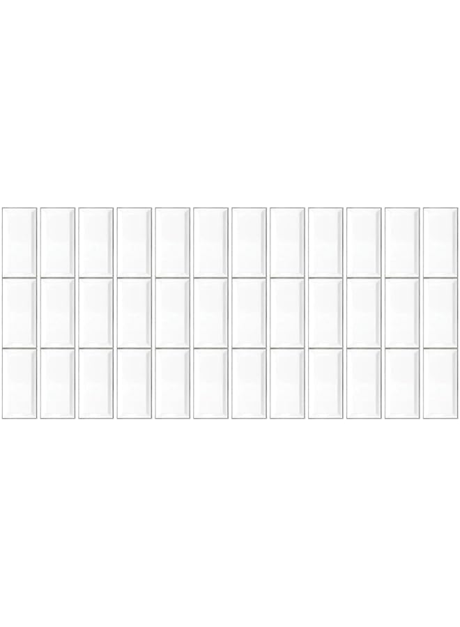 Raxoom White Subway Tile Peel and Stick Giant Wall Decals - Image 3