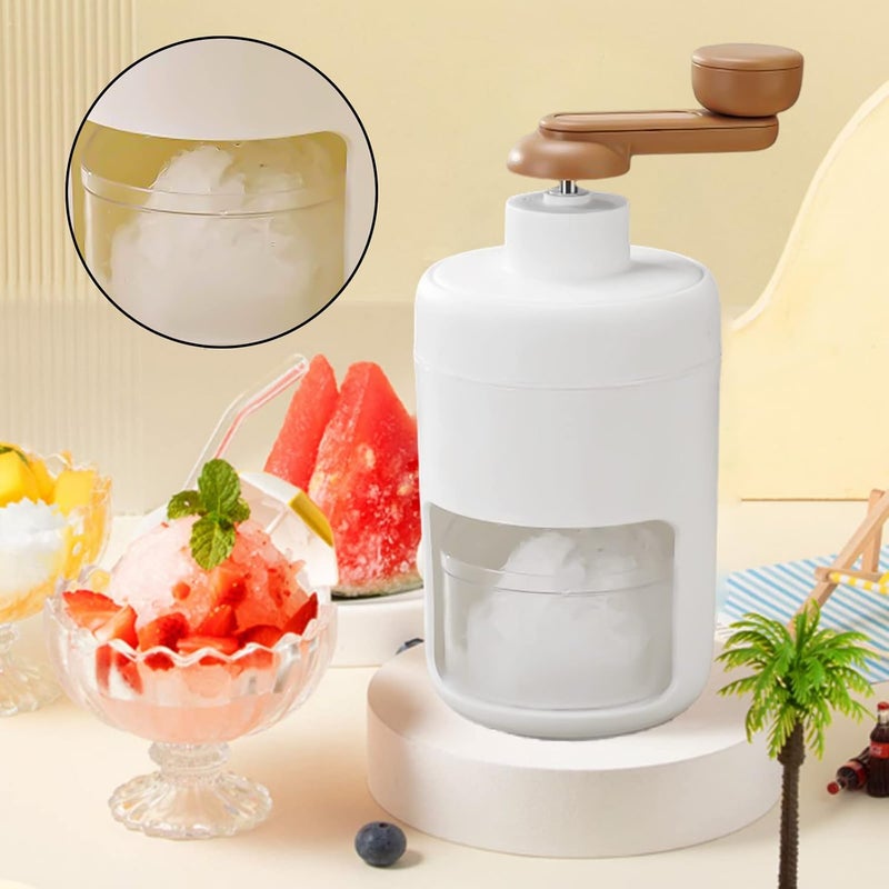 جليفار كسارة ثلج يدوية للاستخدام المنزلي - ماكينة حلاقة ثلج - شفرات حادة وقوالب ثلج، تشغيل يدوي سهل، ماكينة حلاقة ثلج صغيرة الحجم للعصائر والكوكتيلات المجمدة وأقماع الثلج وحفلات الصيف - Image 1