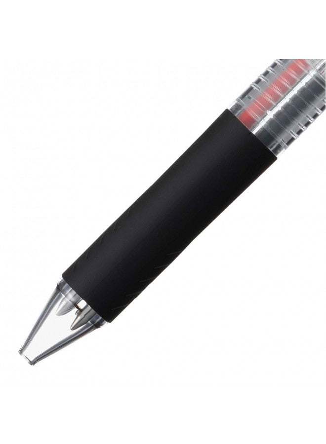 Uni قلم حبر جاف يوني باللون الأسود والأحمر والأزرق والأخضر 0.7 مم، شفاف (SXE450007.T) - Image 2
