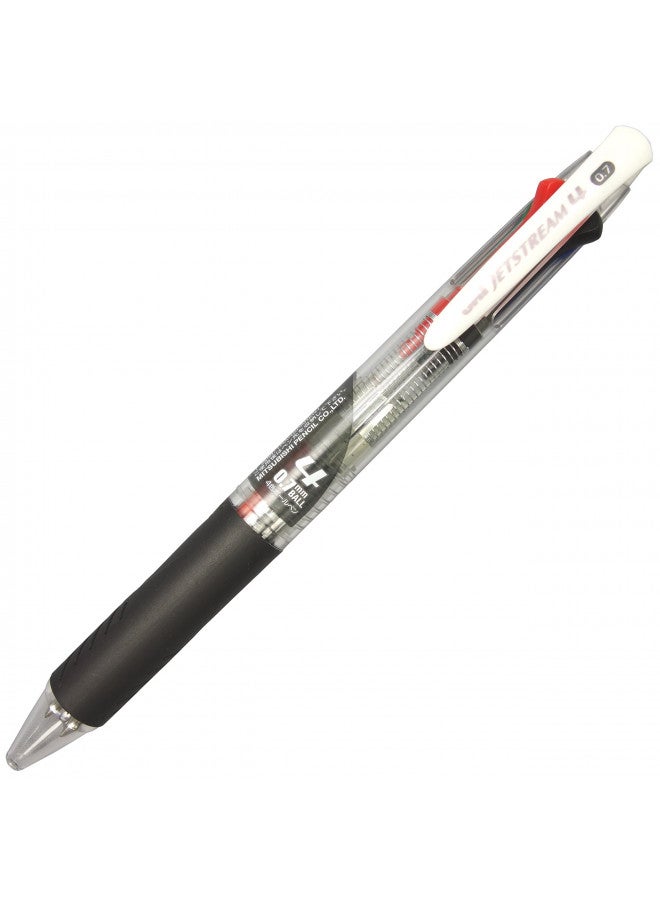 Uni قلم حبر جاف يوني باللون الأسود والأحمر والأزرق والأخضر 0.7 مم، شفاف (SXE450007.T) - Image 1