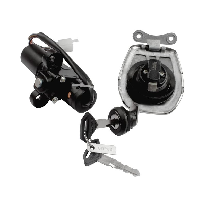Deutsche Metal Ignition Lock Painted Finish Compatible with Bajaj Discover 125/135 (Set of 3) Consisting of Ignition Cum Steering Lock, Petrol Tank & Tool Box | 4 PIN - Image 2
