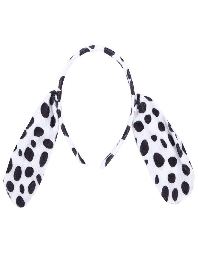 kinzd Kids Dalmatian Puppy Dog Headband Ears Tail Halloween Dress Up Costume - Image 4