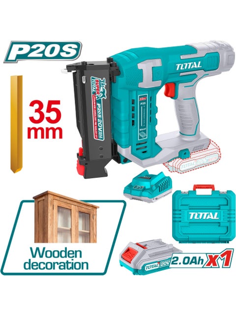Super Total Lithium-Ion Cordless Pin Nailer Kit 20V - 3600 Pin Nails Included, 3 Nails/Second Drive Rate, 140-Piece Magazine Capacity for Woodworking and DIY Projects