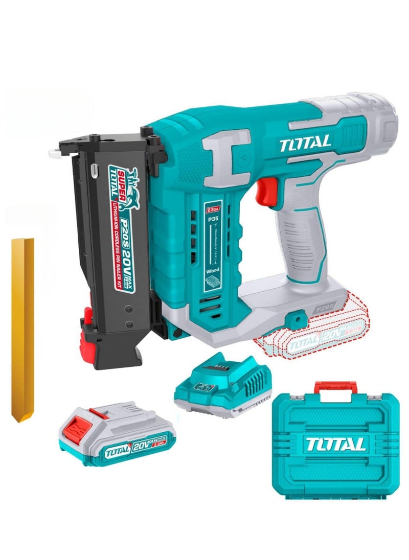 TOTAL Super Total Lithium-Ion Cordless Pin Nailer Kit 20V - 3600 Pin Nails Included, 3 Nails/Second Drive Rate, 140-Piece Magazine Capacity for Woodworking and DIY Projects  - Image 2